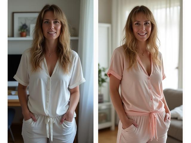 Emma's transformation: split image showing before and after her wellness journey